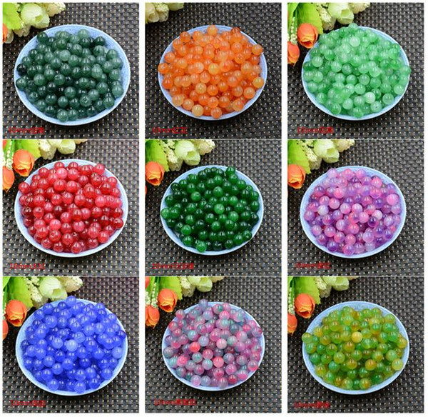 100pcs lot 10Colors Round jade beads Crystal Glass Loose Beads 10mm Jewelry DIY Loose Beads Hot sell Items