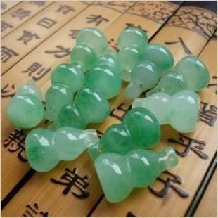 New Accessories Natural Jade Green Glory Floating Gourd Genuine Beaded Material Bag