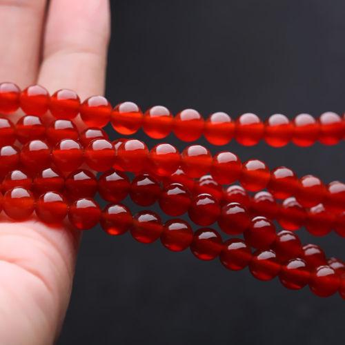 8mm Natural red jade Round Gemstone Loose Beads 15