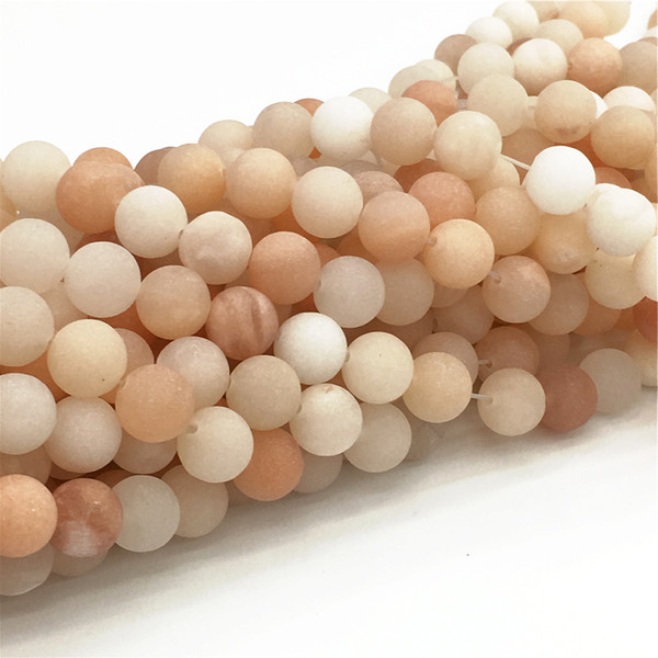 Matte Peach Aventurine Beads, 8mm 10mm Round Beads,Wholesale Gemstone Beads,15.5inch,Full Strand ,Hole 1mm