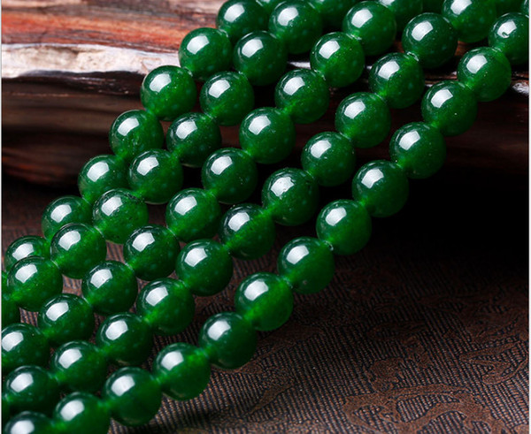 Natural jade loose beads chalcedony semi-finished products loose beads wholesale diy crystal loose beads