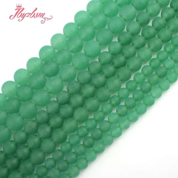 6,8,10mm Frost Round Beads Green Aventurine Stone Beads For DIY Necklace Bracelats Earring Jewelry Making 15