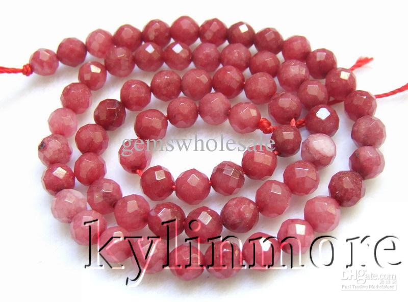 8SE09352a 6mm Jade Faceted Round Beads 15.5''