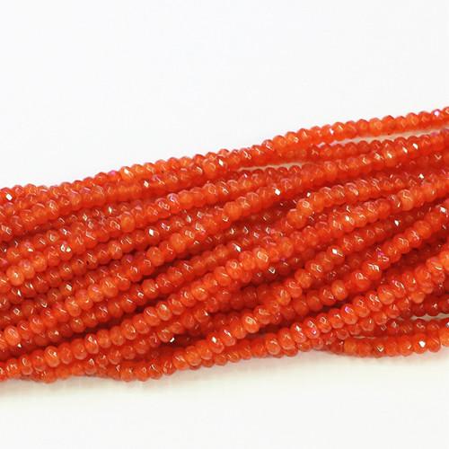 latest technology 5 strands Natural 2x4mm Beautiful faceted orange stone rondelle DIY Loose beads 15