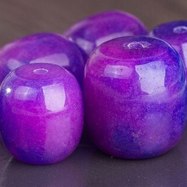 15 Pieces/Lot Barrel Shape Beads Deep purple night Natural Charoite Stone Beads For Jewelry DIY Bracelet Free Shipping