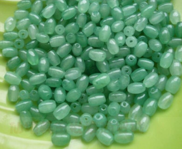 Jade accessories natural jade about 4*6MM beads