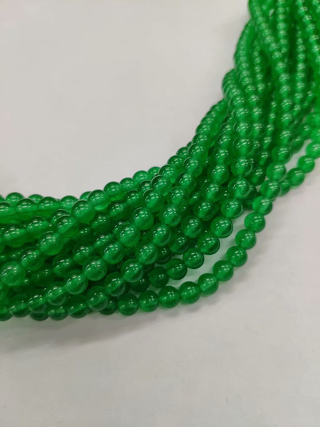 8mm Natural Green jade Round Gemstone Loose Beads 15