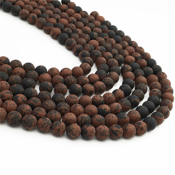 Matte Obsidian Jasper Beads, 8mm 10mm Round Beads,Wholesale Gemstone Beads,15.5inch,Full Strand ,Hole 1mm