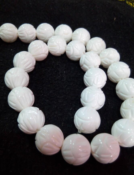 China Natural Jade Lotus Lotus Pearl about 14mm Free Shipping A2