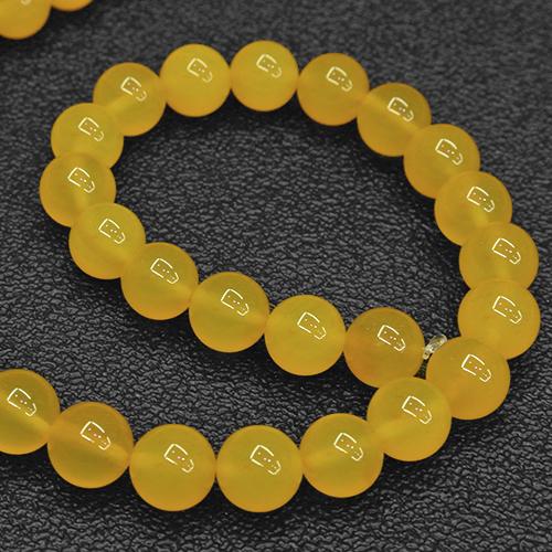 DIY semi-finished products Natural 8 mm Yellow Jade Round Beads 15.5 inch