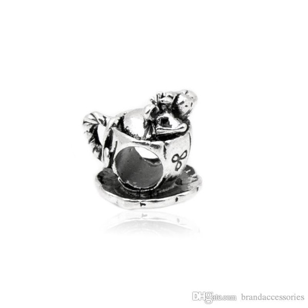 Creative Silver Alloy Loose Beads Copper Animals Pig Engraved Charms Fits DIY Pandora Bracelets Pendant Jewelry Accessories Findings HJ191