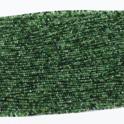 DIY semi-finished products 5 stands Natural moss agate 2mm 3mm round faceted loose Beads 15inch