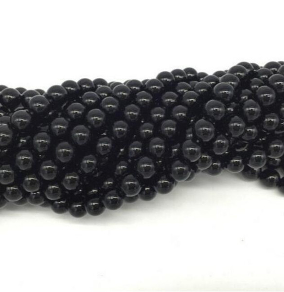 FREE SHIPPING Natural black onyx beads semi-finished products