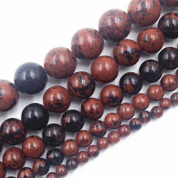 New! High Quality!Dark Brown Round Spacer Stone Beads 4 6 8 10 12mm Drop Shipping Wholesale