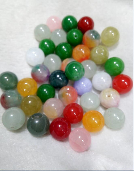 Free delivery of 13MM colorful jade beads in hetian, xinjiang, China F3