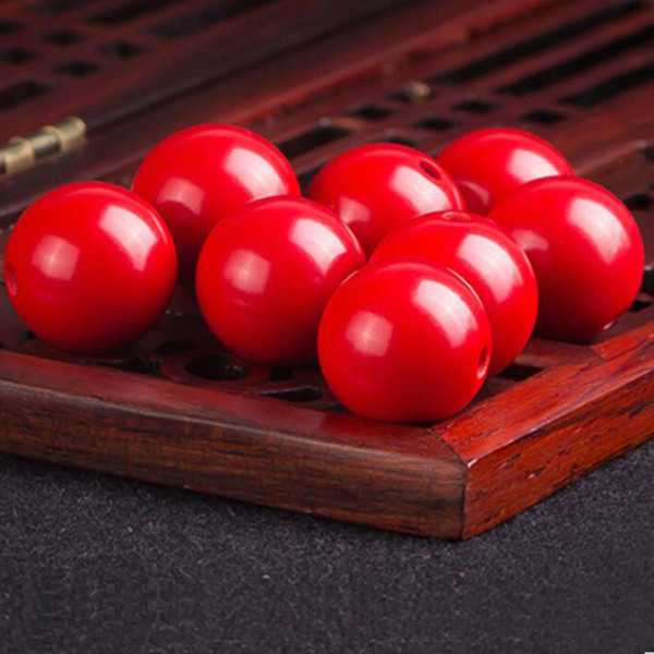 20pcs/lot Cinnabar Beads Red Color Bead for DIY Bracelet Party Supply Beads High Quality Round Beads Free shipping