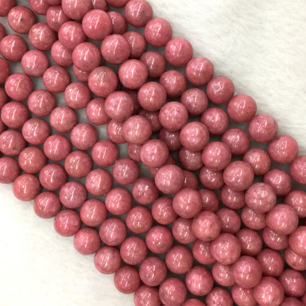 High Quality Natural Genuine South Africa Red Pink Rhodonite Rose Stone Round Jewellery Loose Ball Beads 6mm 8mm 10mm 12mm 15.5