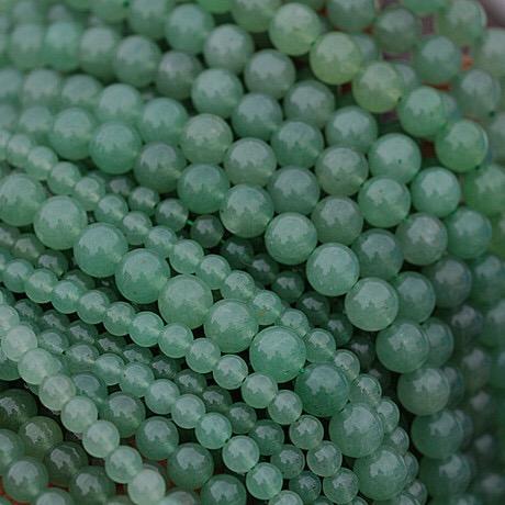 Factory direct sale natural Green Aventurine Gem jade DIY loose beads