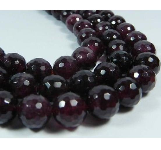 beautiful 6MM 8MM 10mm Garnet Gems Faceted Round Loose Beads 15