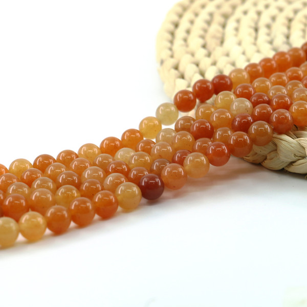 Semi-Precious Mix Red Aventurine Natural Stone Loose Beads For Jewelry Making 6/8/10mm Full Strand 15 inch L0569#