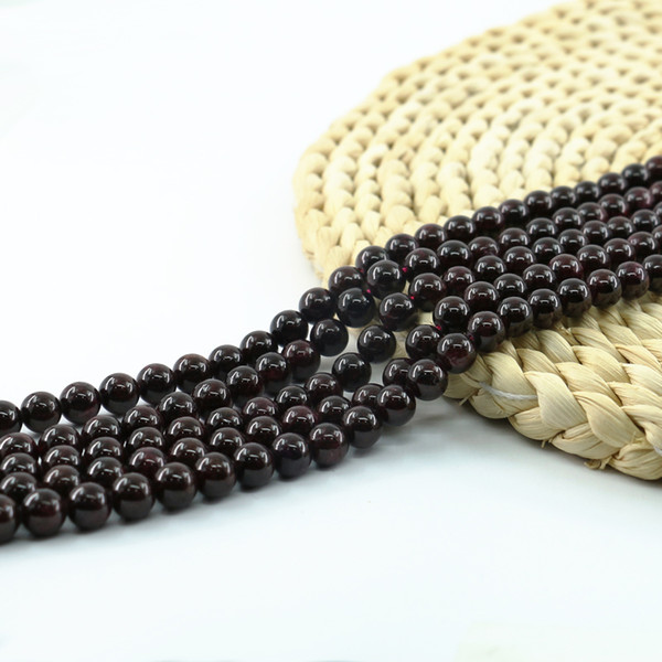 Rich Red Garnet Gem Round Beads Semi-Precious Gemstone 4/6/8/10mm Strand 15 inch per Set L0058#