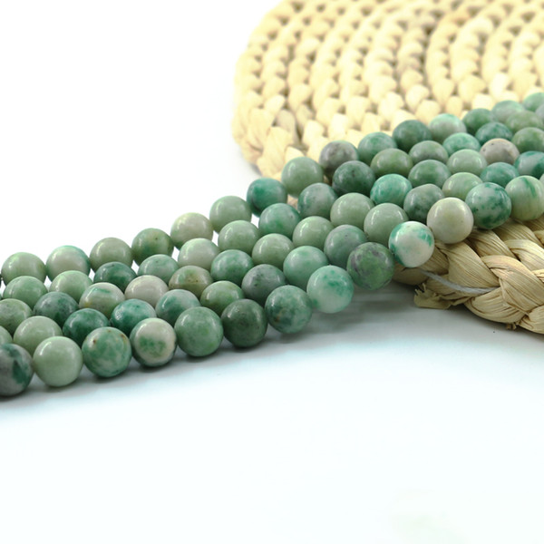 Qinghai Jade Natural Gemstone Round Shape Semiprecious Gemstone Jewelry Supply Wholesale Beads 6/8/10mm Full Strand 15 inch L0571#