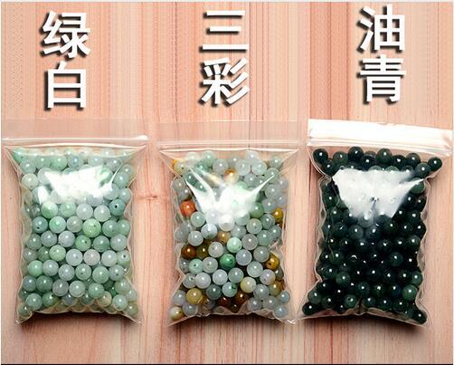 Wholesale 100 pcs Fine Jewelry jade beads LeBron beads three ock Necklace Bracelet DIY Burma ice ock sub