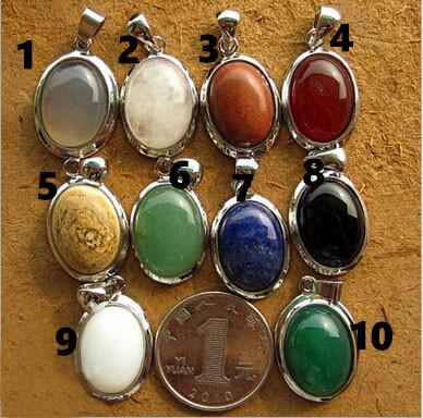 Natural stone pendant Crystal Sands agate stone lapis lazuli blue sand black onyx pendant variety of European and American fashion