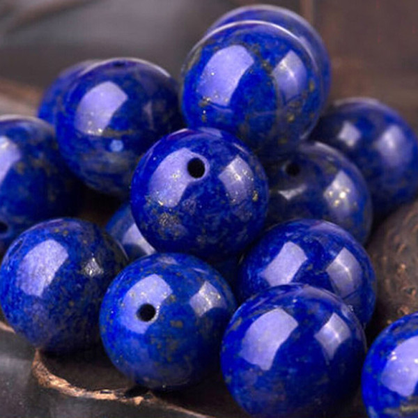 2pcs/lot 5A Fashion Round Lazuli Wholesale Lapis Lazuli Beads Pick Size Natural Stone Beads For Jewelry Making DIY Bracelet free shipping