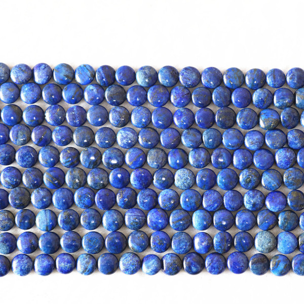Excellent 10mm Egyptian Lapis Lazuli Coin Gems Loose Bead 15''