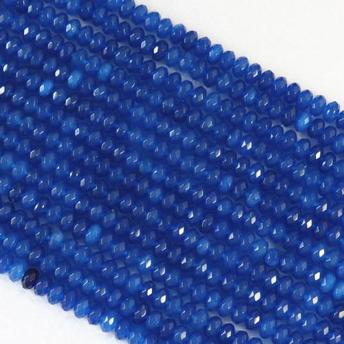 DIY semi-finished products excellent quality 5 strands 4x6 mm natural stone blue jaspers AA+ loose spacers beads 15inc