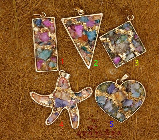 2017 NEWEST Free Shipping Female models natural crystal Amethyst Rose Quartz Heart Pendant 10pcs/LOT
