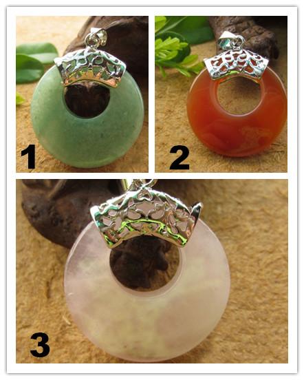 Natural red agate gem moon-shaped pendant European and American fashion