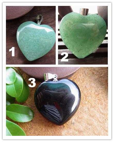 Natural crystal heart-shaped rose quartz pendant pendant European and American fashion