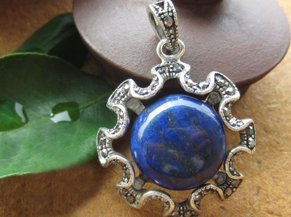 Vintage European and American fashion natural stone lapis lazuli