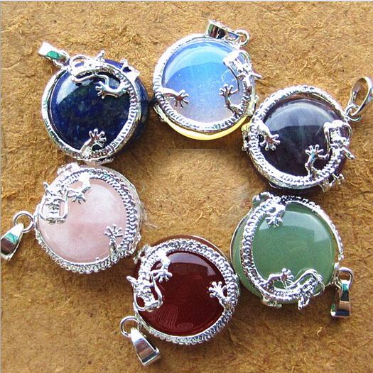 Natural crystal flat Pearl pendants European and American fashion