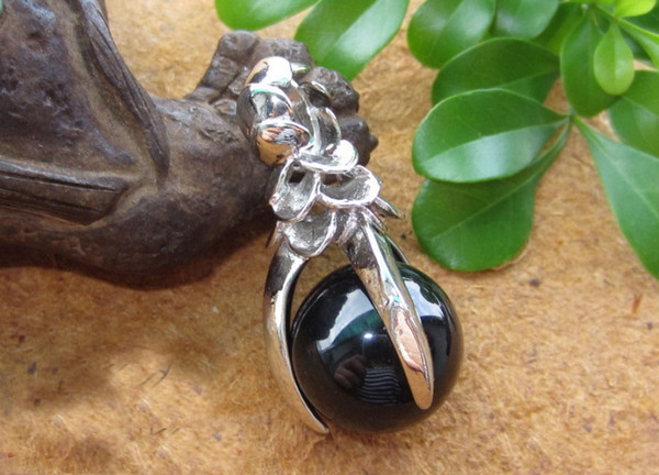 European and American fashion natural black onyx pendant