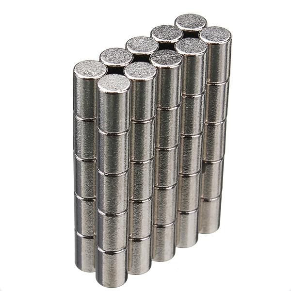 High Quality 50pcs Strong Mini Round Cylinder Bar Magnets 4x6mm Rare Earth Neodymium N52 Wholesale Price