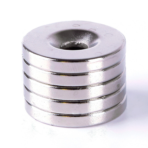 5pcs/pack 20mm x3mm Hole 5mm Ring Rare Earth Strong Countersunk Neodymium Magnets #69376