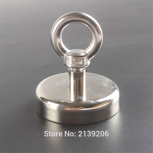 1pcs 110kg Pulling Mounting D60mm strong powerful fishing neodymium Magnet Pot with ring , deap sea salvage equipments