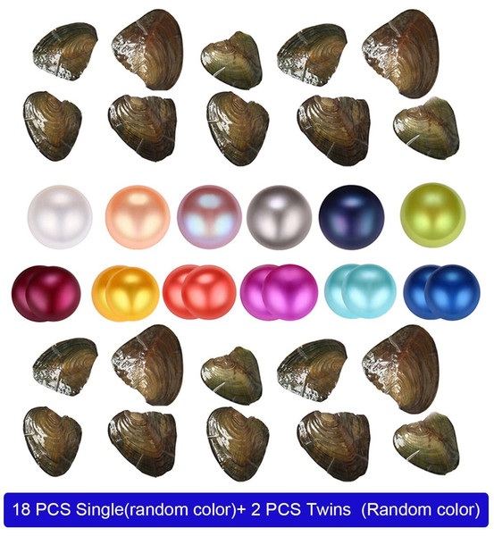 Wholesale 25 color natural Freshwater Whole Pearls Oyster,Mixed color Freshwater pearl vacuum packaging Whole Oyster Shell free shipping