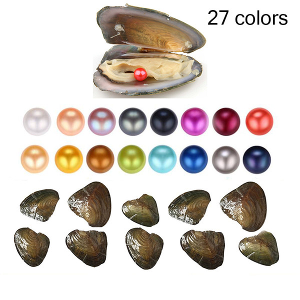 Wholesale 2018 New Product Single Big Round Pearls 6-8mm Natural Pearl in Oysters Freshwater Oyster Shell DIY Jewelry For Women party