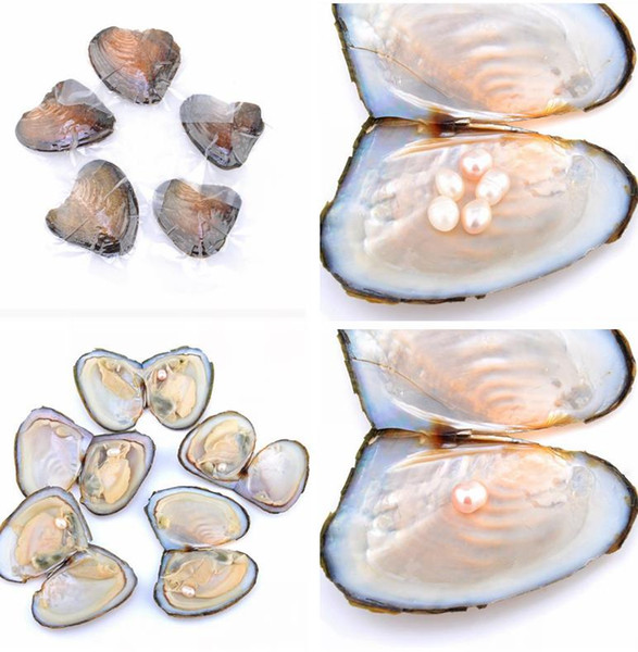 9-10mm Fresh water Oyster Pearl white Natural Oval Round Gift DIY Pearl Loose Decorations Vacuum Packaging D500