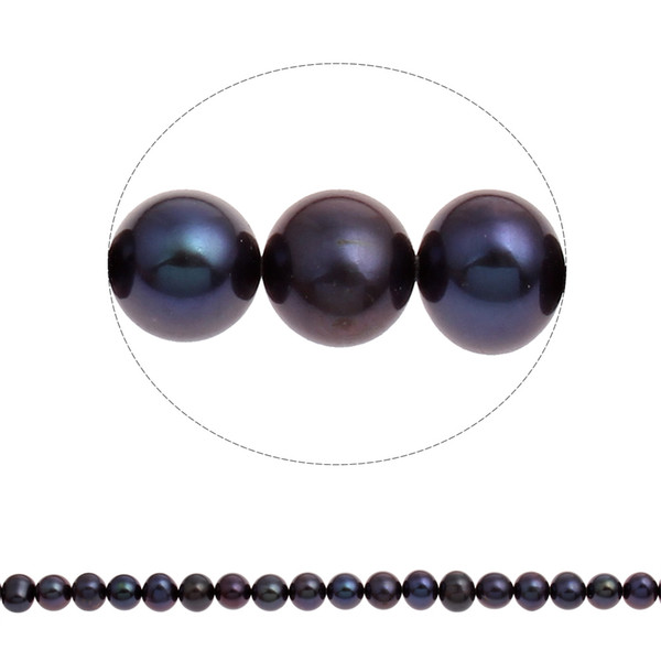 Potato Cultured Freshwater Pearl Beads, black, 8-9mm, Hole:Approx 0.8mm, Sold Per Approx 15.5 Inch Strand