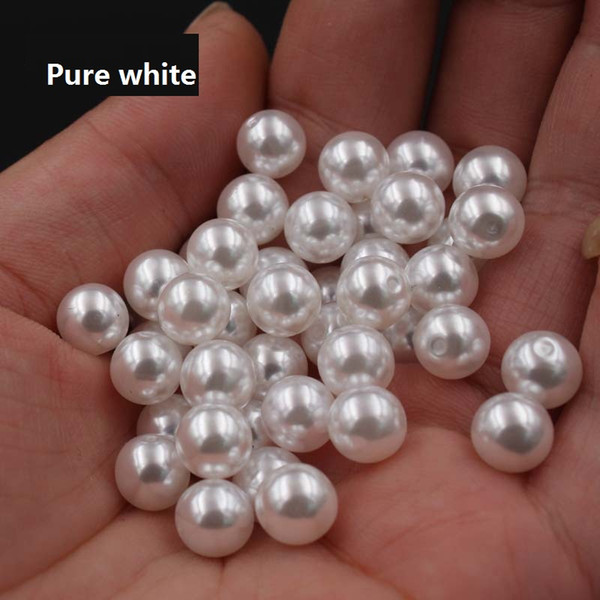 single hole imitation pearl DIY jewlery accessories scattered beads environmental protection half hole not fade pearl