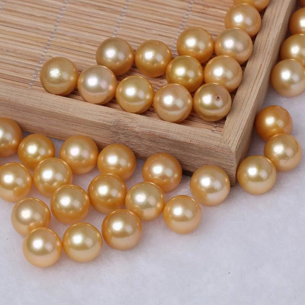 1 piece cultured freshwater pearl, 10-11mm golden pearl for pendant.ring,earring, bracelet, etc. jewelry DIY, gift DIY,