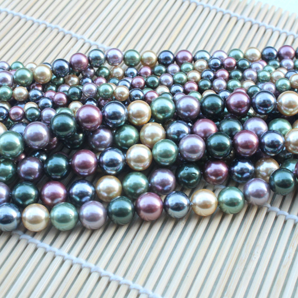 1 Strand DIY Bracelet Necklace Beads Candy Color Round Pearl Loose Beads for Jewelry Making 6mm 8mm 10mm 12mm Pick Size