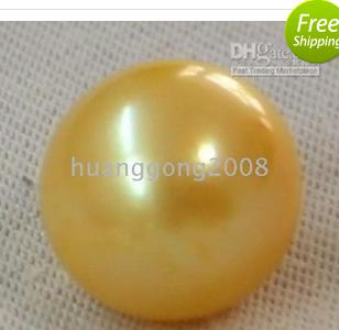 HUGE PERFECT SOUTH SEA GOLDEN LOOSE PEARL UNDRILLED 11-12MM