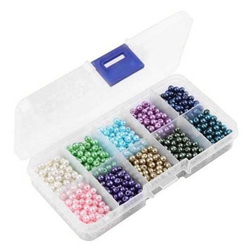 10 Colors 1000pcs/Box Plastic Imitation Pearls Beads DIY Making Jewelry Beads For