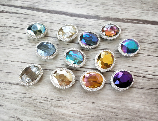 10Pcs/lots Multicolour Faceted Crystal Glass Loose Beads,pave rhinestone Spacer Connector Beads Jewelry Finding BD359